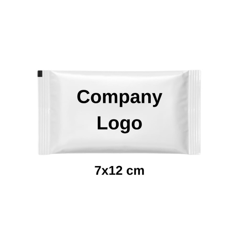 7x12 cm Custom Logo Printed Disposable Wet Wipes (50,000 Pcs)